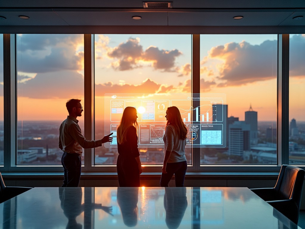 Unternehmensberater bei Sonnenaufgang